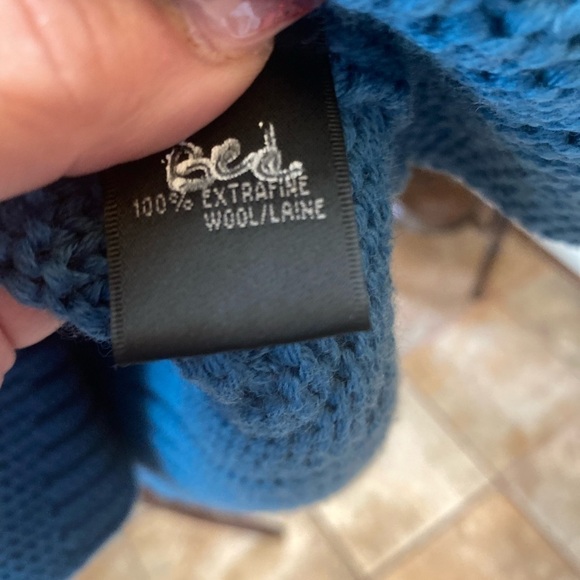 NWOT LAFAYETTE 148 NY FINE WOOL BLUE CARDIGAN SIZE L - Picture 6 of 9